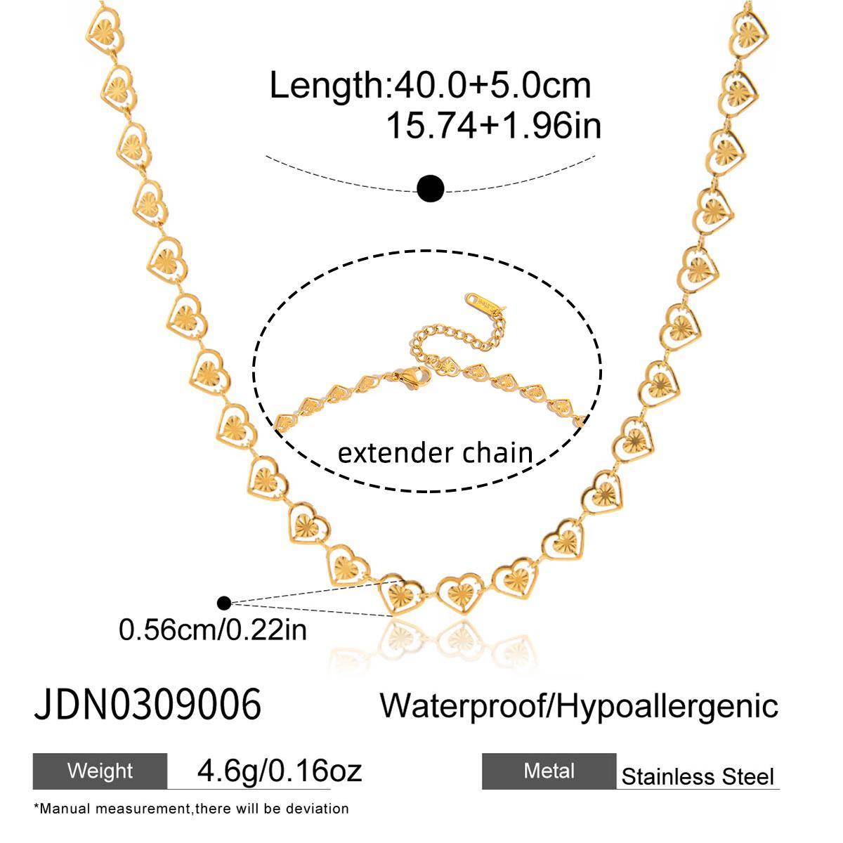 

Youthway Romantic Zircon Heart Pendant Necklace For Women Gold Plated Stainless Steel Necklace Fashion Jewelry Girls Gift