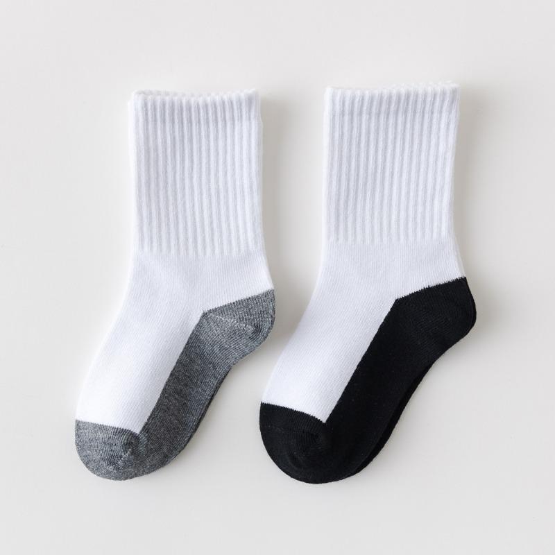 5 Perechi/Lot Toamnă Iarnă Șosete Bumbac Copii Copii Adolescenți Modă Negru Alb Pentru 1-12 Ani Student Căldură Șosete Bebeluș Fată Băiat