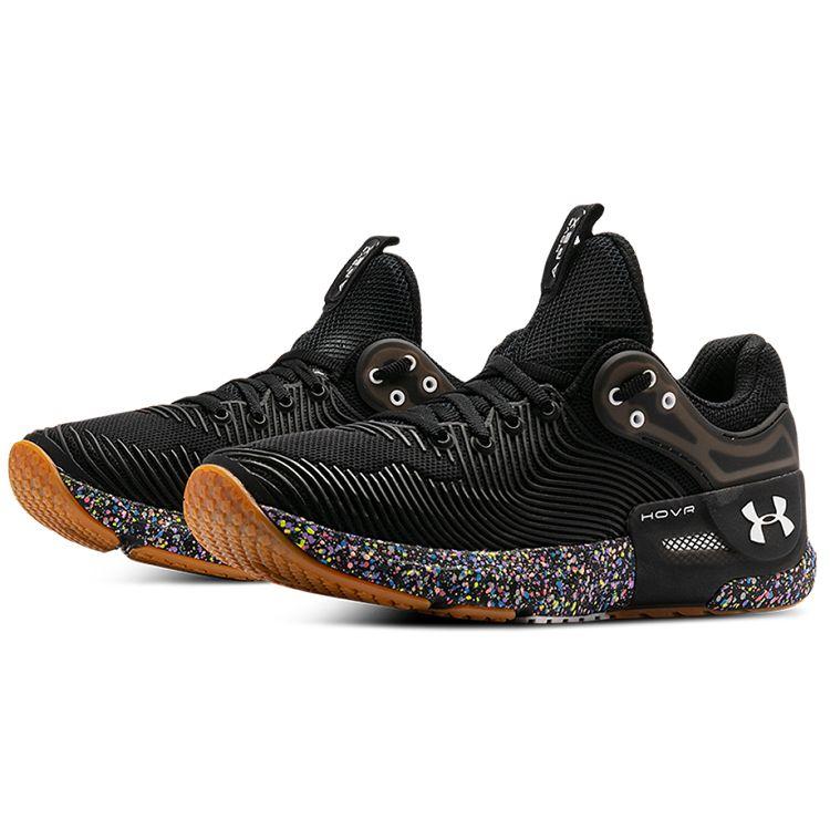 Under Armour Hovr Apex 2 Speckle Cushioning Non-Slip Low-Top Training Shoes Women Sneaker Black 3024558-001