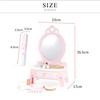 Classic World Pink Dresser with Makeup Perfect for Pretending To Make Dressing and Dressing Stylish Wooden Dressing Table for Girls Ages A Great Gift