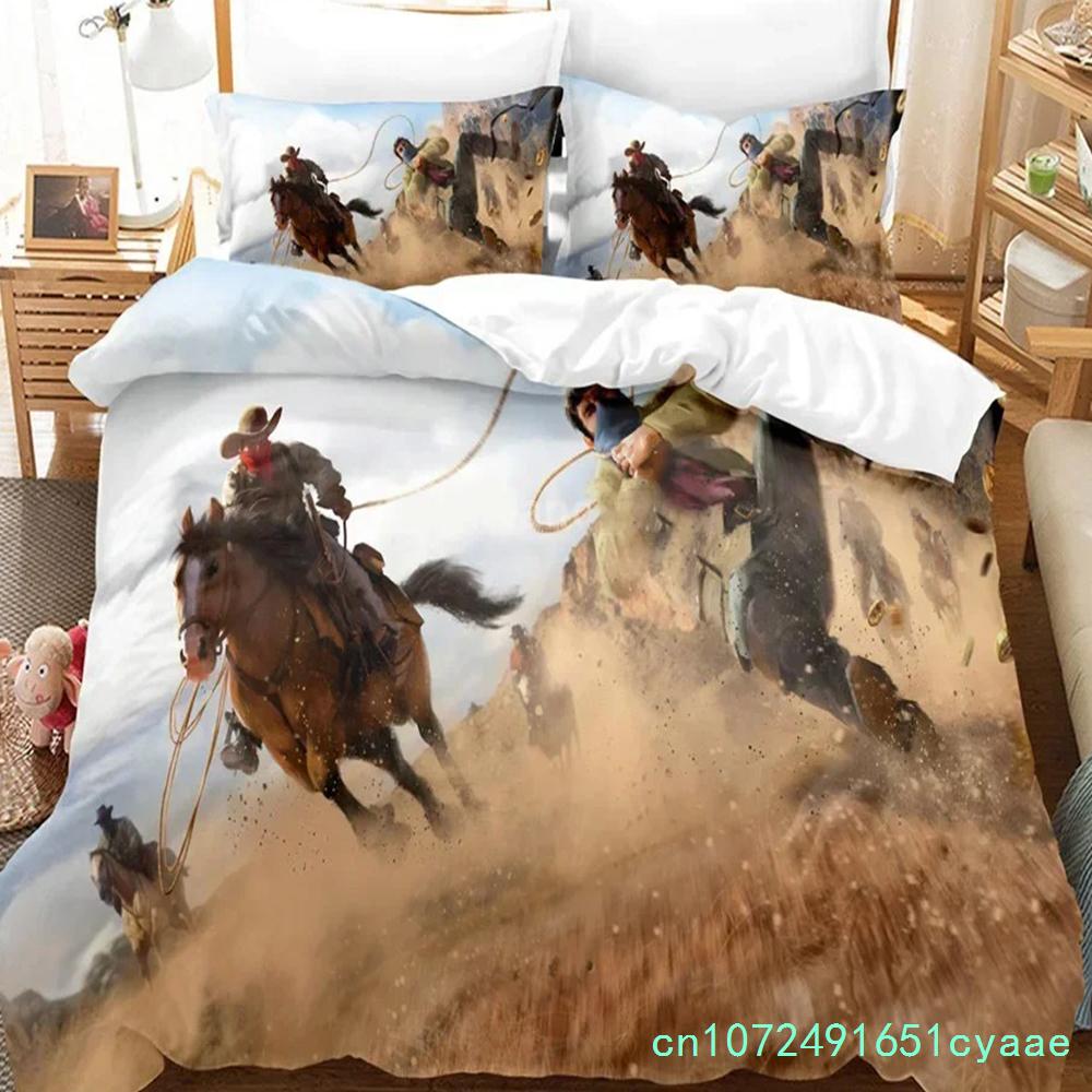 Gioco Red Dead Redemption Copripiumino Federa Set Biancheria da Letto Ragazzo Ragazza Decorazione Camera da Letto Regalo per Bambini Singolo Matrimoniale