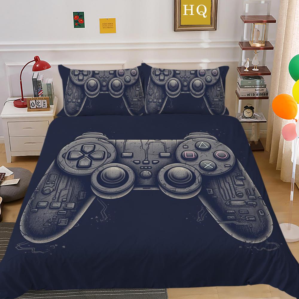 Capa de Edredom Estilo Jogo para Meninos Colchas para Casa Conjunto de Roupa de Cama Tamanho Queen Capa de Roupa de Cama da Moda Ternos de Roupa de Cama para Adolescentes