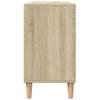 Modern bathroom cabinet with a storage unit under the washbasin, open storage on both sides, and a door storage in the middle, 80x33x60 cm