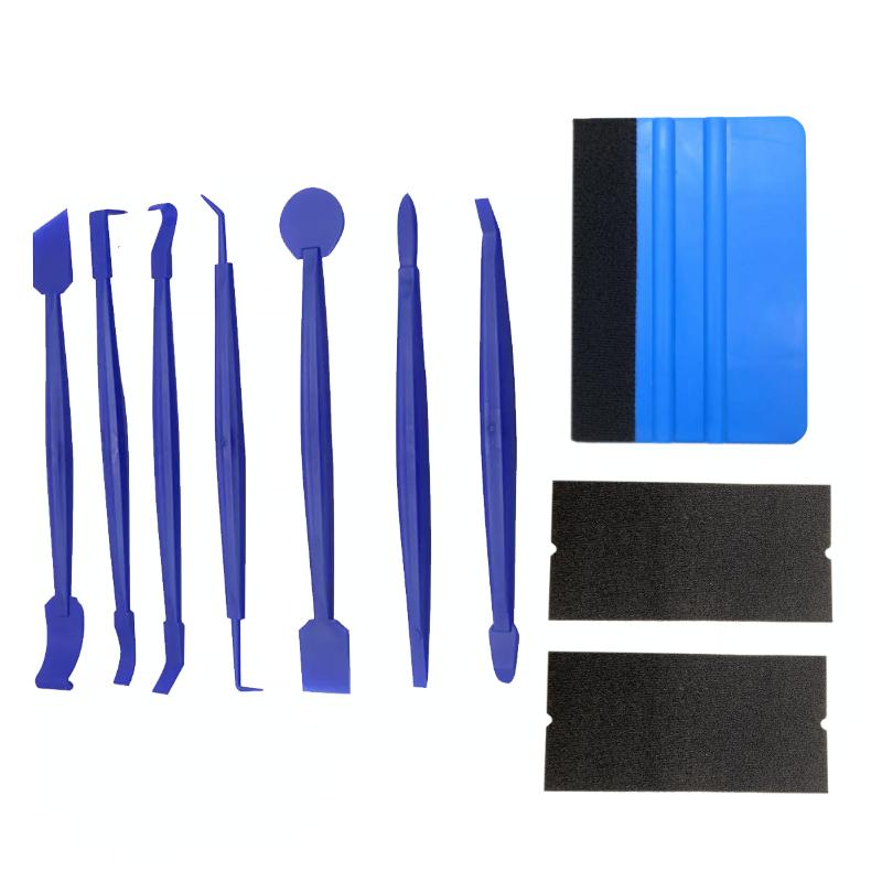 

19 шт./10 шт. Набор инструментов для оклеивания автомобиля винилом Инструменты для тонировки оконной пленкой Палочки для оклеивания автомобиля Ракель для обрезки кромок Тонировочный фетровый скребок для кромок