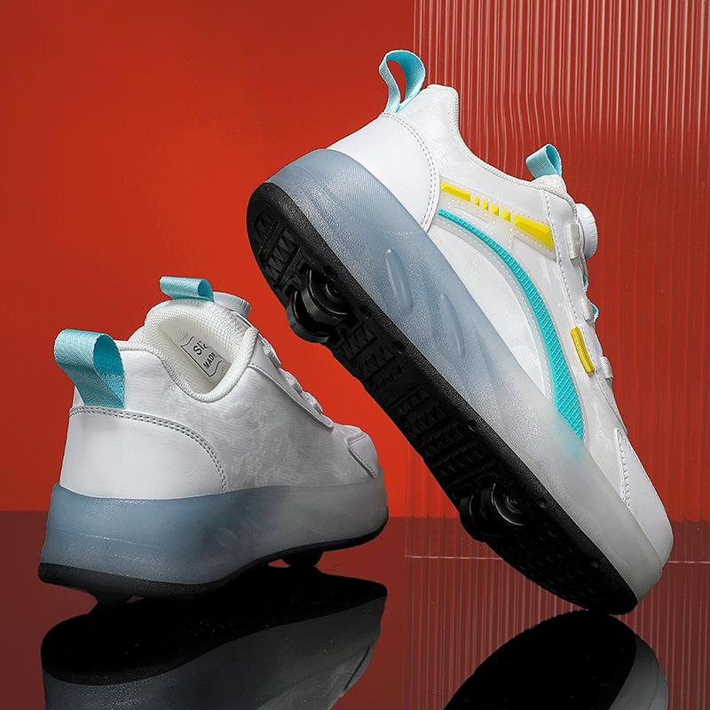 Men's and Women's Runaway Shoes Four-wheel Primary and Secondary School Students Pulley Shoes Automatic Roller Skating Children