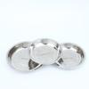 2Pcs Reusable Stainless Steel Dinner Plates Thickened Polished Round Shallow Dishes for Picnic Barbecue Use