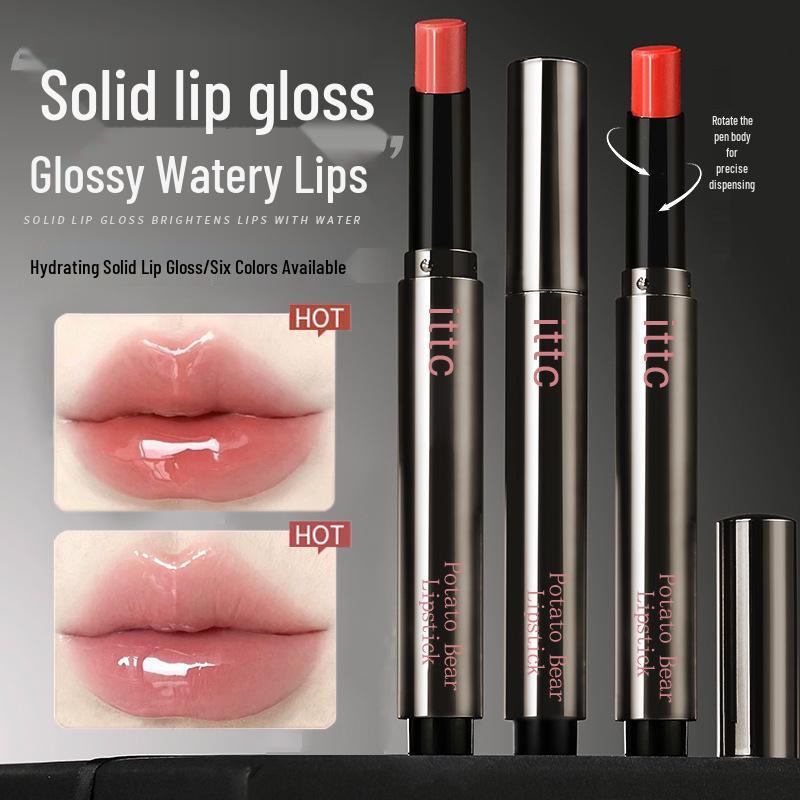 ITTC Dewy Solid Lip Gloss: Moisturizing, Nourishing, Whitening, Long-lasting, Mirror-like Translucent Plump Jelly Finish.