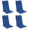 VidaXL High Back Chair Cushions Set of 4 Royal Blue, Cushion, Chair Cushion, Seat Cushion 361905