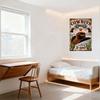 Vintage Cowboy Metal Tin Sign with Revolvers, Hat, Cacti - Western Themed Wall Decor for Man Cave Bar Cafe Home Decoration