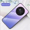 For Honor X9B X 9B Deksel Gradient Aurora Herdet Glass Myk Ramme Bakdeksel Telefondeksel