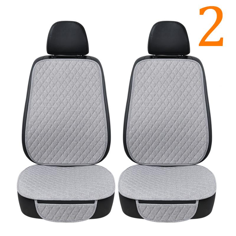 Summer Car Seat Cover Protector Auto Flax Front Back Rear Backrest Linen Seat Cushion Pad for Automotive Interior Truck Suv Van