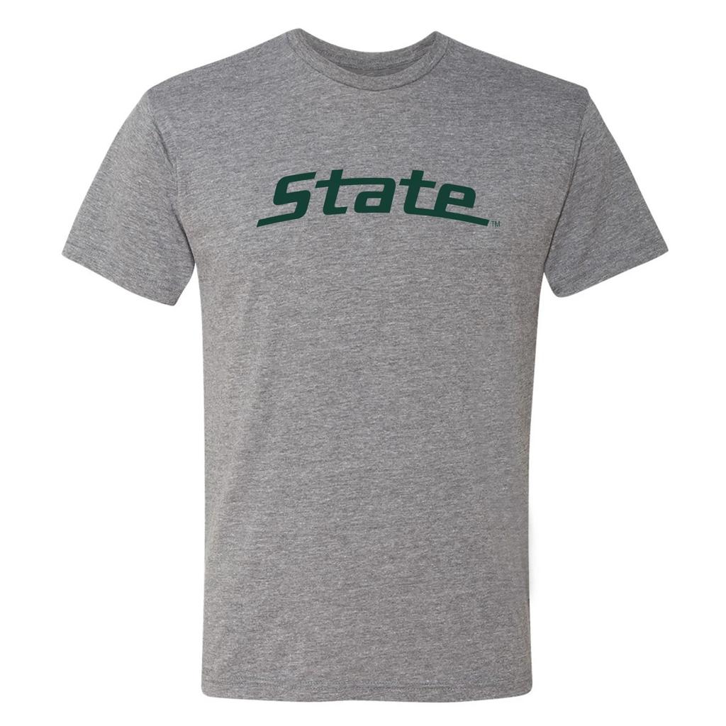 MSU State Wordmark NLA Triblend T-Shirt - Premium Heather
