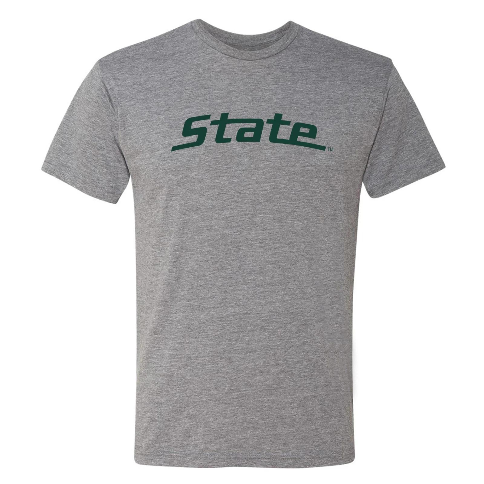 MSU State Wordmark NLA Triblend T-Shirt - Premium Heather S