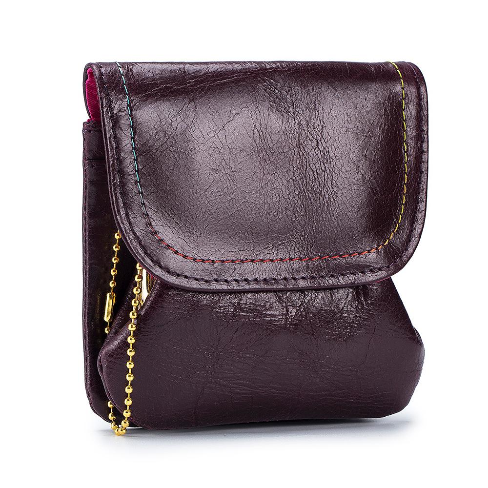 Retro leather fashion change bag new simple clutch bag female creative card bag storage coin bag mini