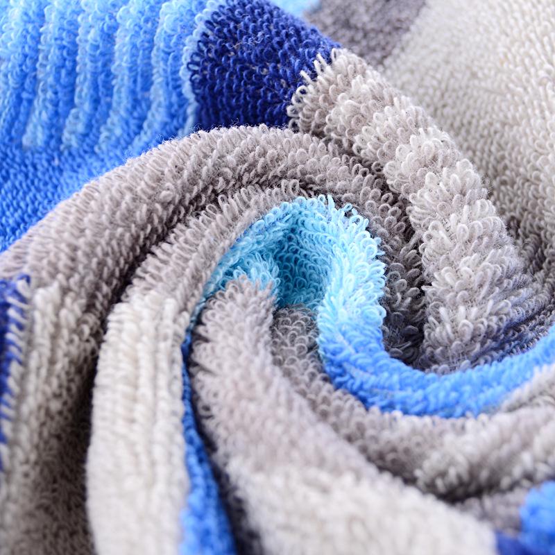 Herren Verdicktes Dunkles Baumwollgarngefärbtes Handtuch - Weich, Saugfähig, Großes Quadrat