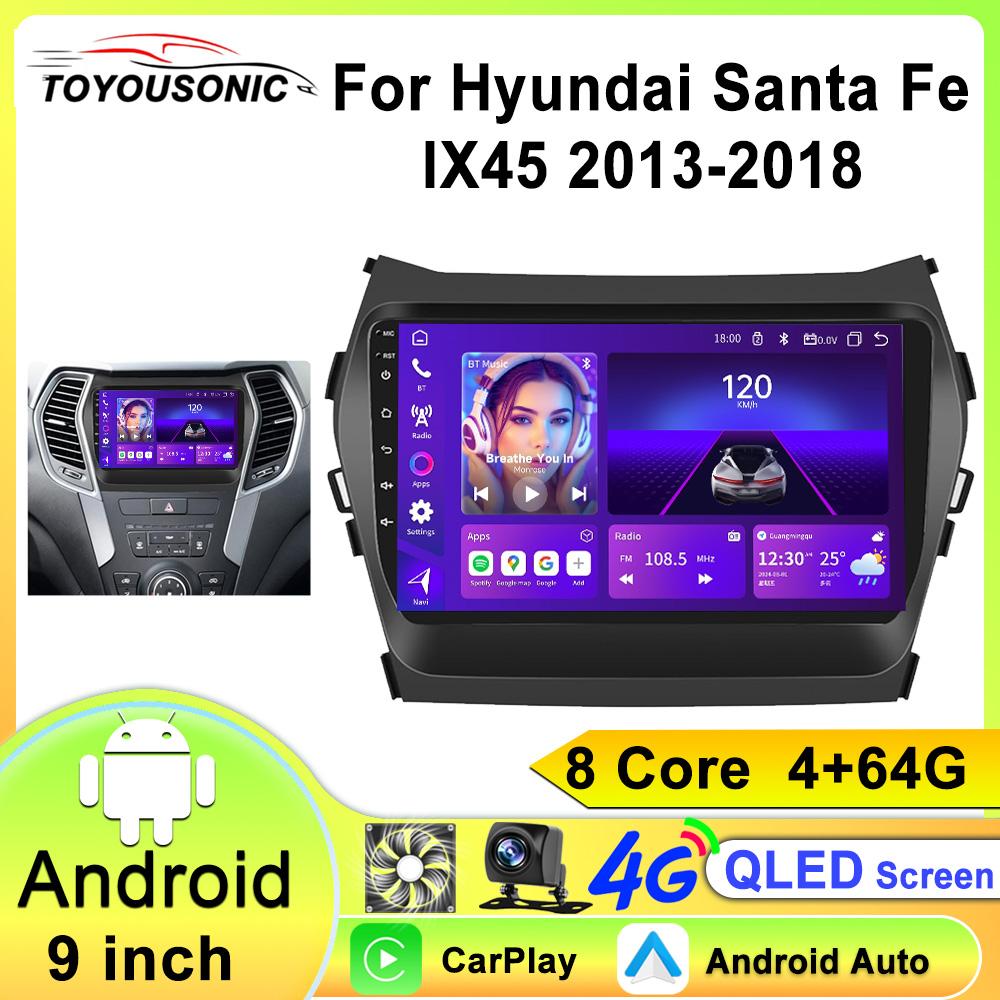 

2 Din Android Auto Car Radio Multimedia Player для Hyundai Ix45 Santa Fe 2013 2014 2015 2016 2017 GPS Navi Stereo Bluetooth rds 8 core 4GB+64GB