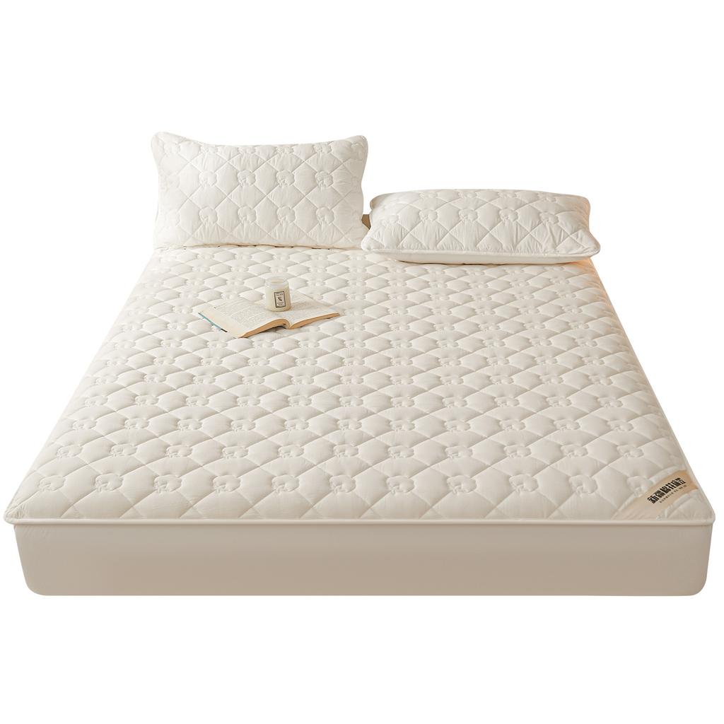 Class A Maternal and Infant Grade Antibacterial Quilted Sheet 100% Xinjiang Cotton Filling Mattress Protector Single Piece Anti-slip