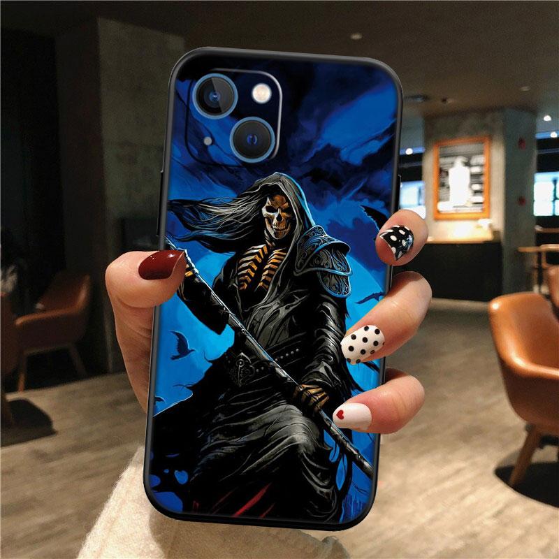 Grim Reaper Skull Shell Phone Case for Samsung Galaxy Note 10 20 S23 S24 S25 Ultra FE Plus Edge Lite A02S A35 A07 A17