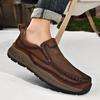 Frühling Neue männer Casual Leder Schuhe Bequeme und Atmungsaktive Schuhe Leder Schuhe Britischen Einfarbig männer Hochzeit Schuhe