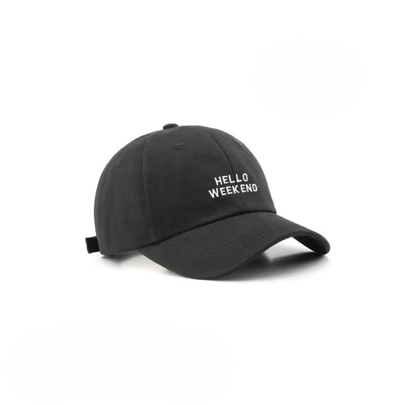 New Baseball Cap for Women In Spring and Summer Versatile Casual Face Showing Small Letter Embroidered Soft Baseball Hat Men's Trendy