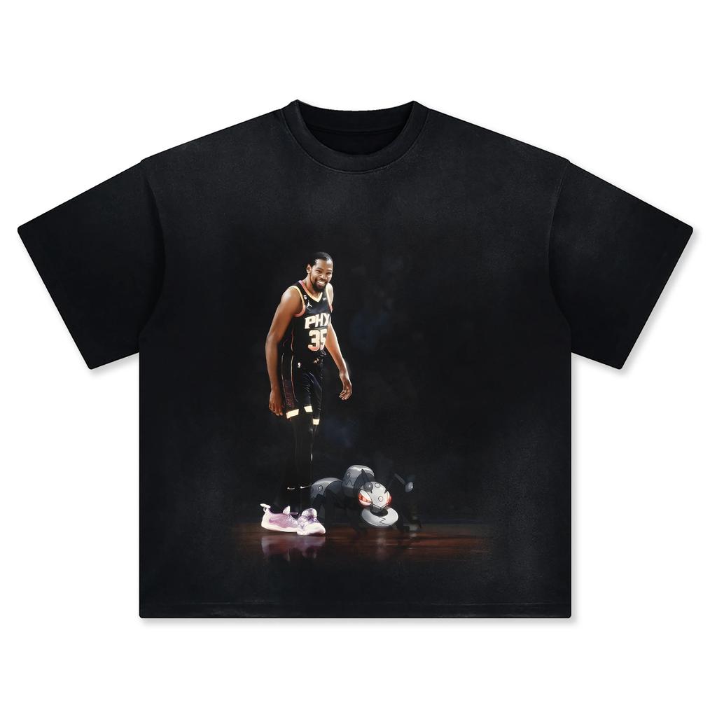 Pokémon Joint Basketball Star Printing Shortsleeved Tshirt Mens 2025 Summer New Fashion Cotton Breathable Y2K Street Top
