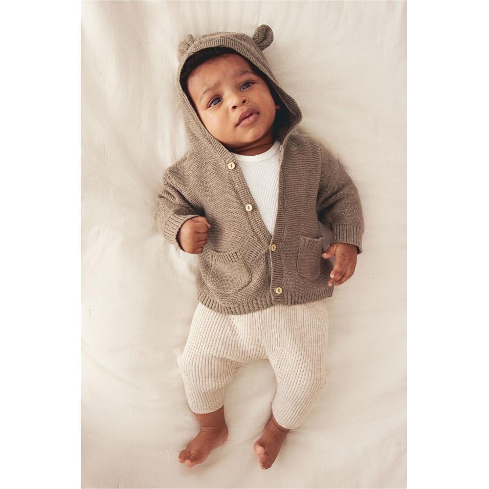 

H M hooded cardigan brown