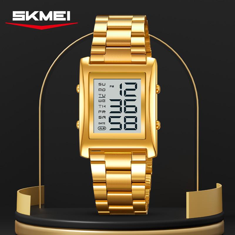 Fashion Men's Square Watch Business Steel Belt Multifunctional Electronic Watch