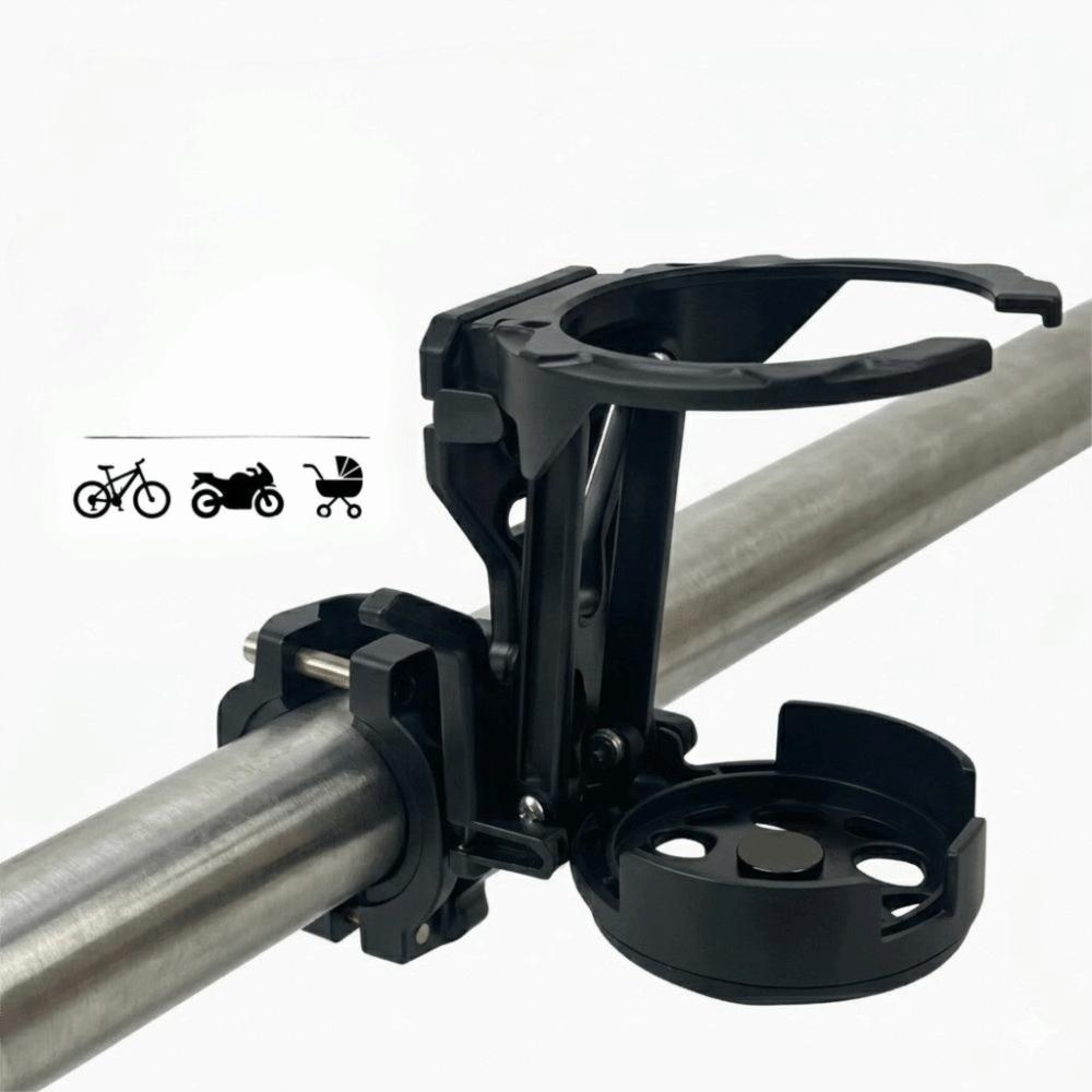 360° Rotatable Motorcycle Cup Holder Anti Shake Foldable Cup Holder Handlebar Drink Holder Bike