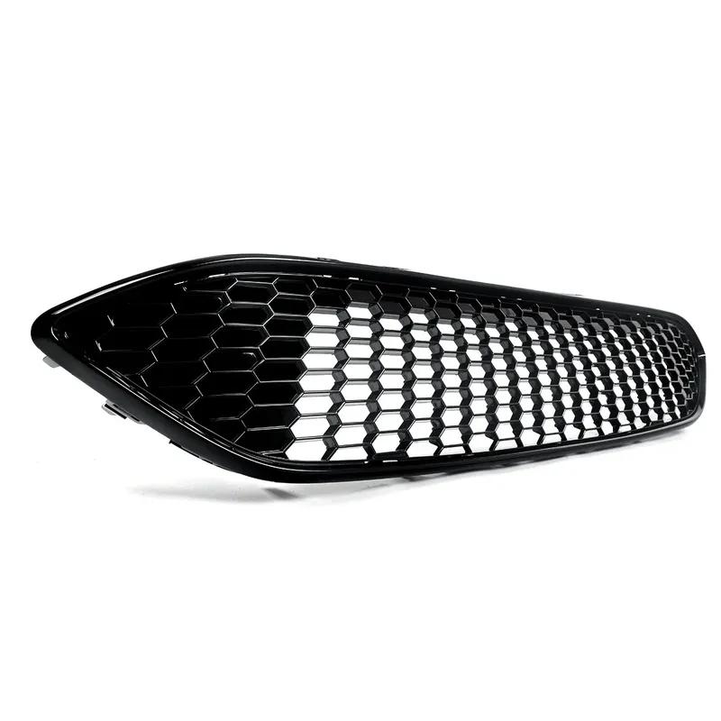Front Upper Bumper Grille For 2015-18 Ford Focus S SE RS Gloss Black Honeycomb