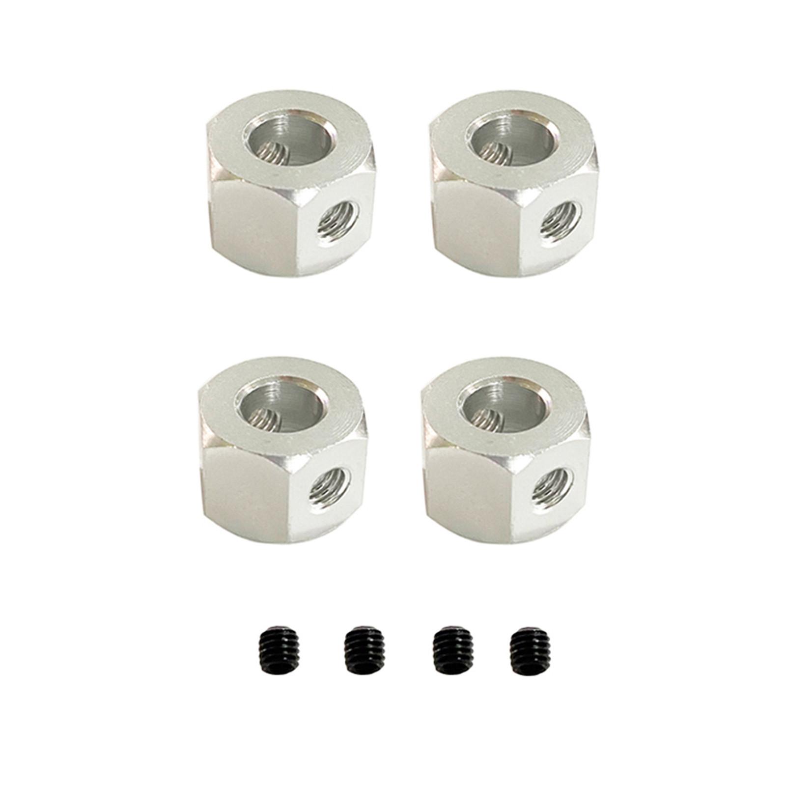 

For MN WPL 2 Truck Model Car Upgrade Kits 4Pcs 5mm to 12mm Metal Adapter Set 10*7*2 cm срібний