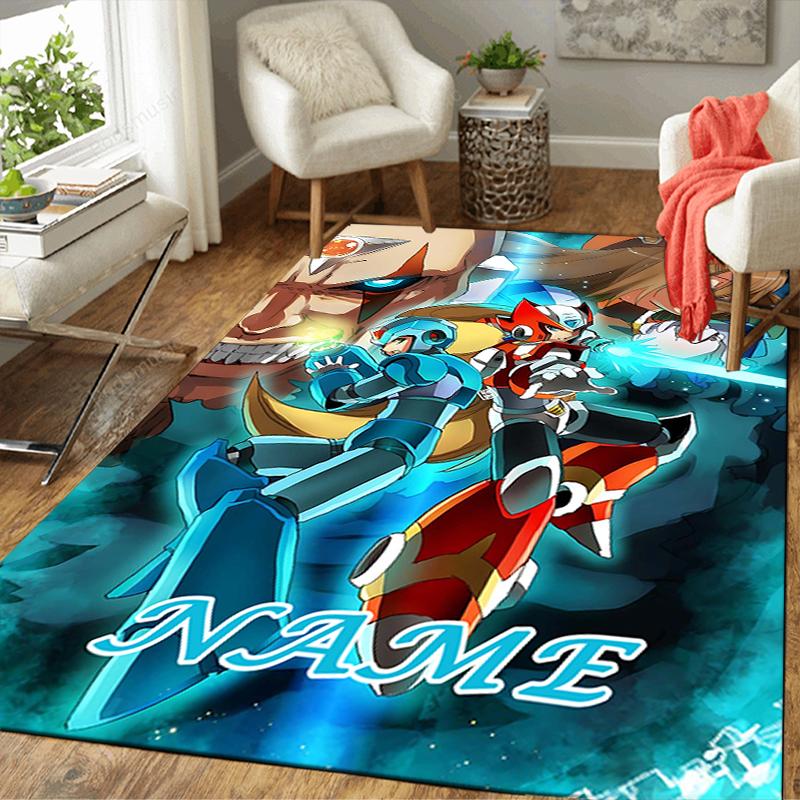 Custom 1Pc Superhero Mega Man Adventure Rug Office Carpet Indoor Outdoor Entrance Doormat Nonslip Soft And Comfortable Living Room D2915179