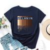 Summer Women's MELANIN Printed Cotton Loose Round Neck Short Sleeved T-Shirts Women’s