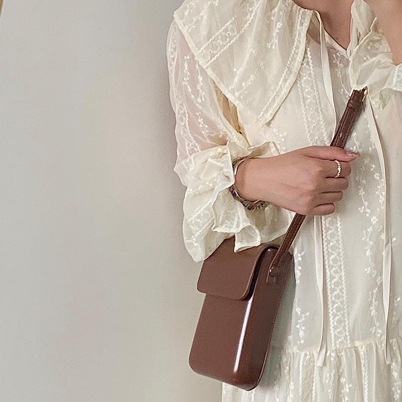 Crossbody Bags Women Mini PU Leather Shoulder Purses and Handbags for Girls Ladies Phone Simple Solid Bag