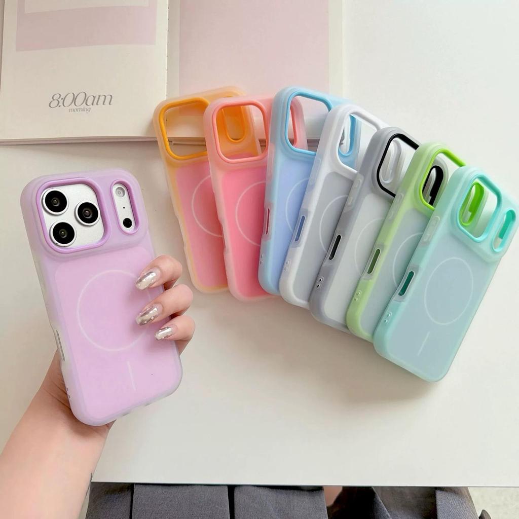 iPhone 17 Pro Max Dual-Color Jelly Protective Case, Apple 16 Magnetic Anti-Drop Cover