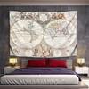 Vintage World Map Tapestry Globe Design Decoratives Patterned tapestry for bedroom and living room home decor sofas