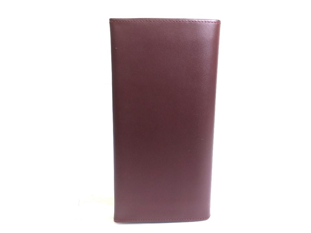 Authentic Cartier Must De Cartier Bordeaux Leather Bifold Long Wallet #a547  Refurbished