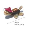 10Pcs Conch Turtles Statue with Colorful Hat Turtles Figure Toy Miniature Turtles Sculpture Desktops Landscape Decors