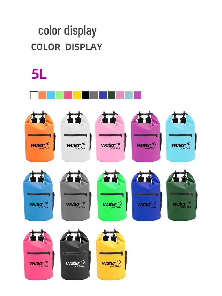 Waterproof PVC Rafting and Beach Zipper Pocket Bag