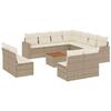 VidaXL Salon de Jardin avec Coussins 12 pcs, Canapés de Terrasse, Ensemble de Meubles de Patio, Mobilier d'Extérieur, Beige 3256513