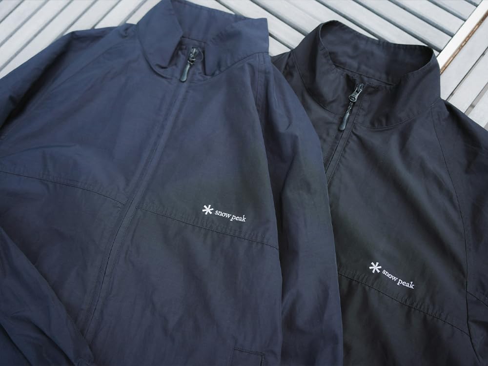 Snow Peak Leichte Mountain Cloth Stehkragenjacke Oberteil Größe M EC-JK-25SU001, Jacke, Herren/Damen, Anthrazit,