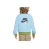 Nike Sportswear Color Block Logo Crewneck Kids tops Sky-Blue HF8120-400