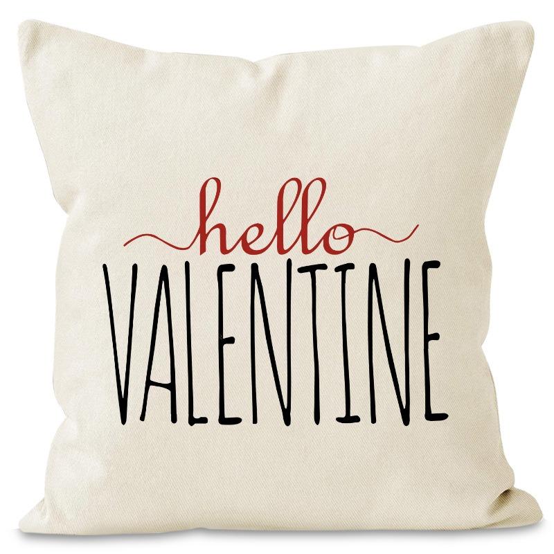 Valentine'S Day Car Gift Printed Home Decor Pillowcase Bedroom Living Room Sofa Decoration Polyester Cushion Cover With Zipper