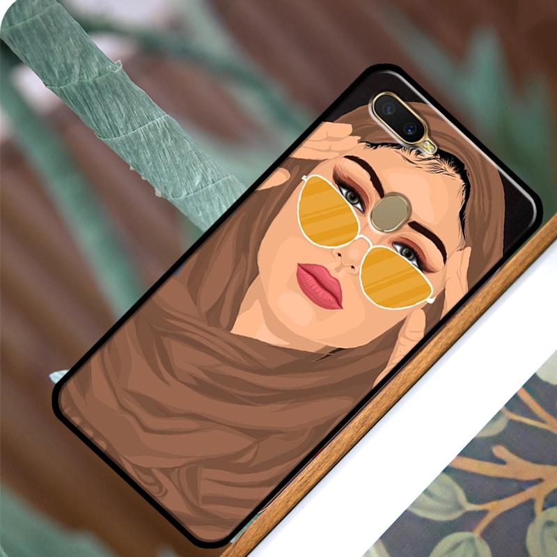 Islamic Muslim Hijabi Girls Case For OPPO A83 A91 A93 A1K A15 A3S A54 A74 A94 A5 A9 A31 A53 A52 A72 A53S Back Cover