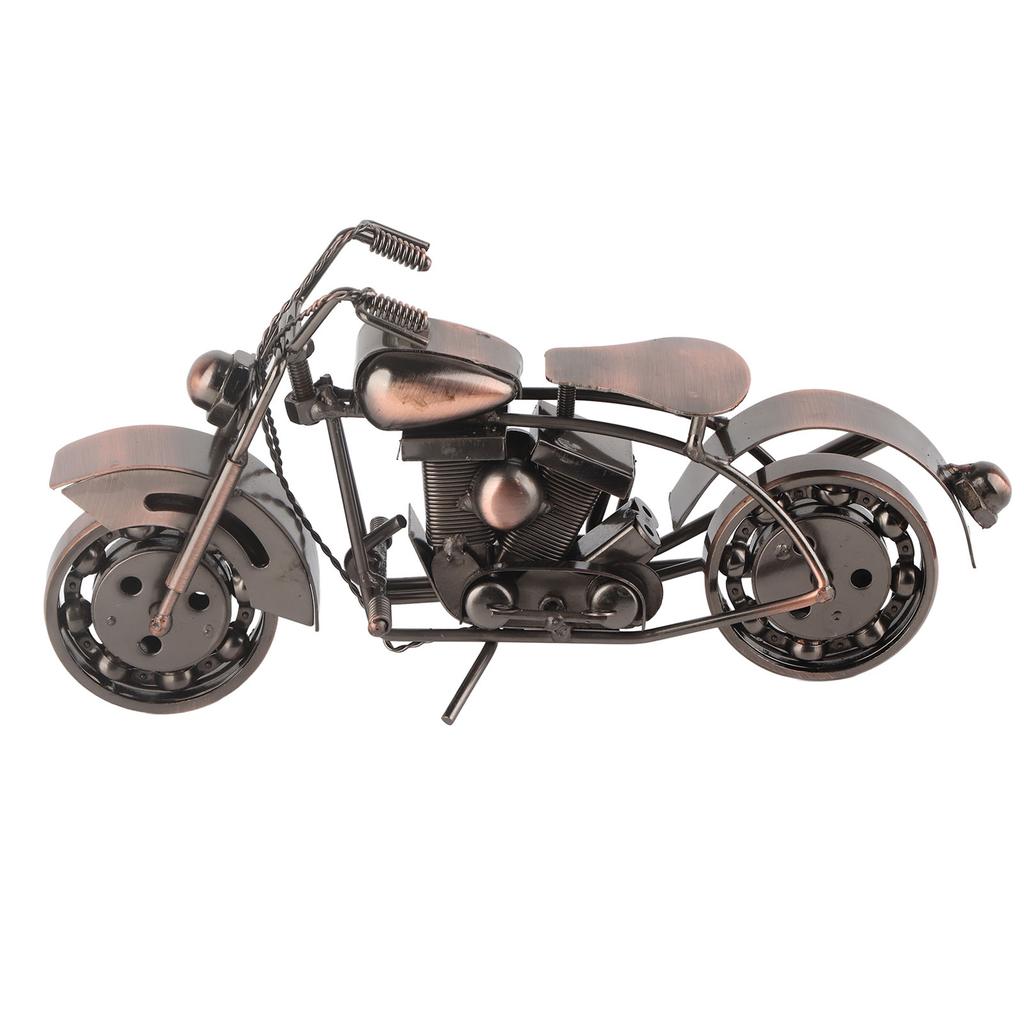 Metal Motorcycle Ornaments Retro Decorative Exquisite Workmanship Iron Ornaments for Living Room Bedroom