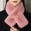 Luxury Winter Warm Faux Fur Rabbit Fur Scarf Double Sided Plush Thickened Fur Warm Hundred With Female Students Scarf Fur Collar