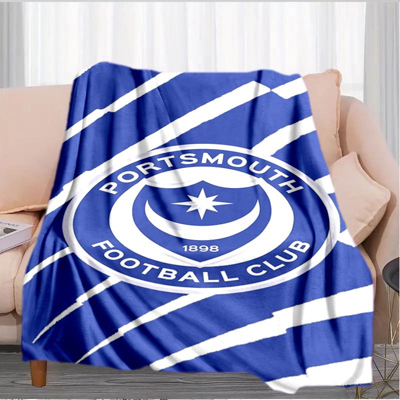Ports Fc Crest Printed Throws Blanket Soft Flannel Blankets for Couch Bed Gifts for Men Women Picnic Blanket Christmas Gifts