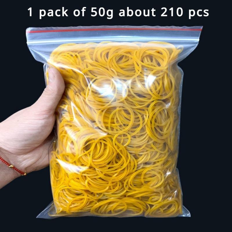 

1 упаковка, 50/100 г, желтые универсальные резиновые ленты — прочный натуральный каучук для использования в офисе, школе и дома 1 pack of 50g about 210 pcs жёлтый