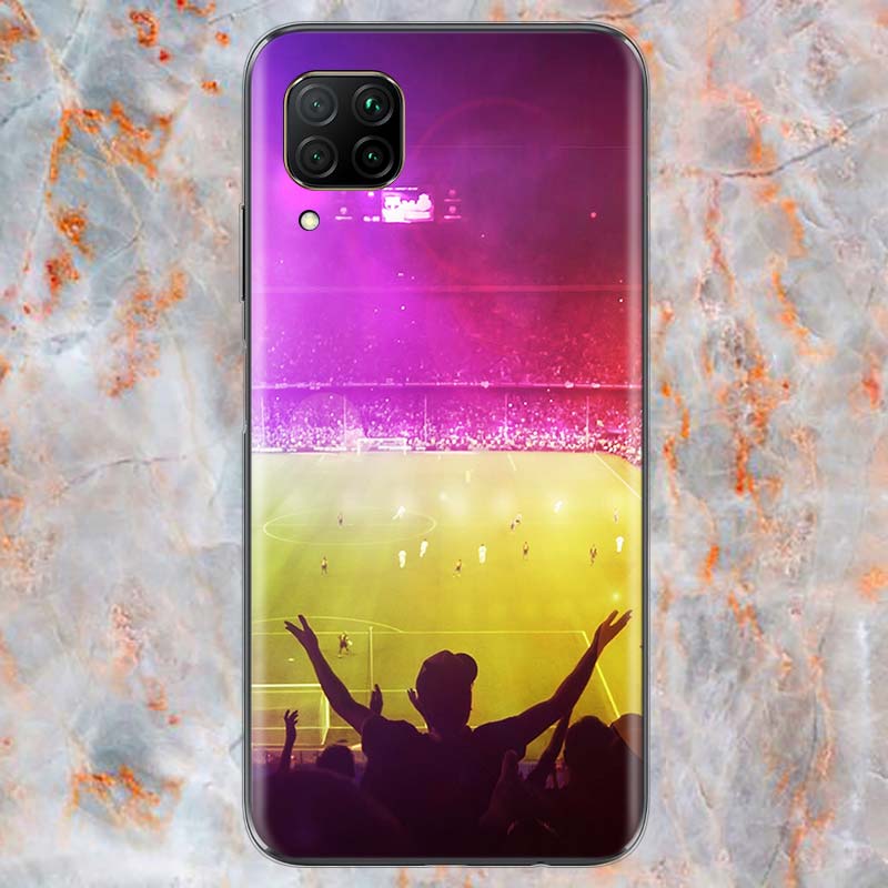 I love Fire football For Huawei Mate 40 30 20 20X 10 RS P Smart 2021 2020 Z S Pro Plus Lite 2019 Phone Case Shell