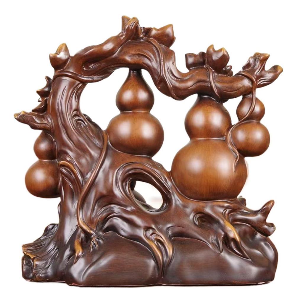 Five Blessings Gourd Ornament: Prosperous Home Decor, Perfect for New House, Living Room, Entrance, Wine Cabinet, or as a Chinese Housewarming Gift.