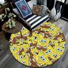 SpongeBob SquarePants,Round Area Rug,Carpet Rug for Living Room Bedroom Sofa Playroom Decor,Non-slip Floor Mat